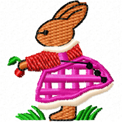 Rabbits Embroidery Design 8